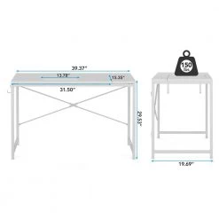 Halseey 39 in. White Drafting Table Writing Painting Studying Reading Desk Art Til-table Height Angle 2 Hooks by TRIBESIGNS WAY TO ORIGIN 28 Halseey 39 in. White Drafting Table Writing Painting Studying Reading Desk Art Til-table Height Angle 2 Hooks by TRIBESIGNS WAY TO ORIGIN -Deals Glitzhome Store white tribesigns way to origin writing desks hd jw0085 wzz fa 1000