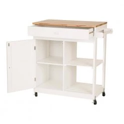 White Kitchen Cart with Natural Wood Top by Glitzhome 16 White Kitchen Cart with Natural Wood Top by Glitzhome -Deals Glitzhome Store white with natural wood top glitzhome kitchen carts 1005202022 c3 1000