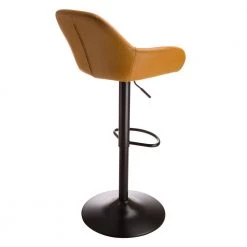 42.72 in. H Yellow Mid-Century Modern Leatherette Gaslift Metal Frame Adjustable Swivel Low Back Bar Stool (Set of 2) by Glitzhome 16 42.72 in. H Yellow Mid-Century Modern Leatherette Gaslift Metal Frame Adjustable Swivel Low Back Bar Stool (Set of 2) by Glitzhome -Deals Glitzhome Store yellow glitzhome bar stools gh1010202901 fa 1000