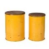 14.5 in. W Yellow Round Wood Storage End Table or Accent Table or Stool with Solid Wood Lid (2-Pack) by Glitzhome -Deals Glitzhome Store yellow glitzhome end side tables ga2003800009 64 1000